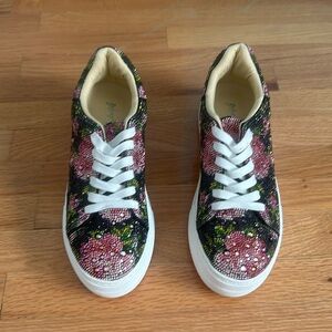 BETSEY JOHNSON SB-SIDNY Sneakers Rhinestone Women Life Style Shoes Size 8